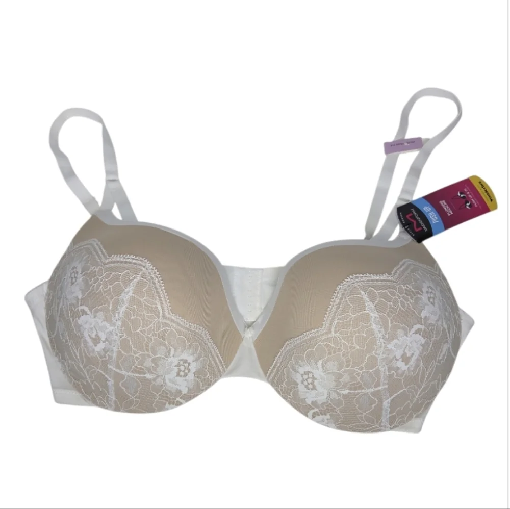 Maidenform Wonderbra Plunging Neckline Underwire Push Up Bra Size 40D NWT